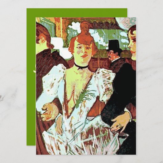 Franse bruid op trouwdag kaart (Voorkant / Achterkant)