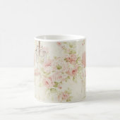 Franse Budoir Roze Bloemen Kroonluchter Koffiemok (Center)