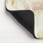 Franse Budoir  Roze Bloemen Kroonluchter Muismat (Hoek)