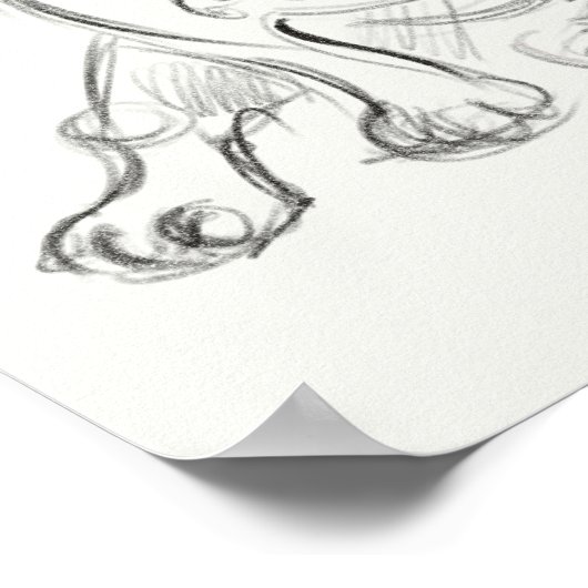 Franse buldog Art print | snelschets (Hoek)