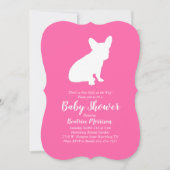 Franse buldog Baby shower franchie roze meisje Kaart (Voorkant)