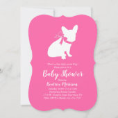 Franse buldog Baby shower franchie roze meisje Kaart (Voorkant)