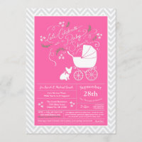 Franse buldog Baby shower franchie roze meisje