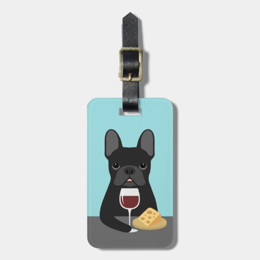 Franse Buldog Bagage Labels (Voorkant verticaal)