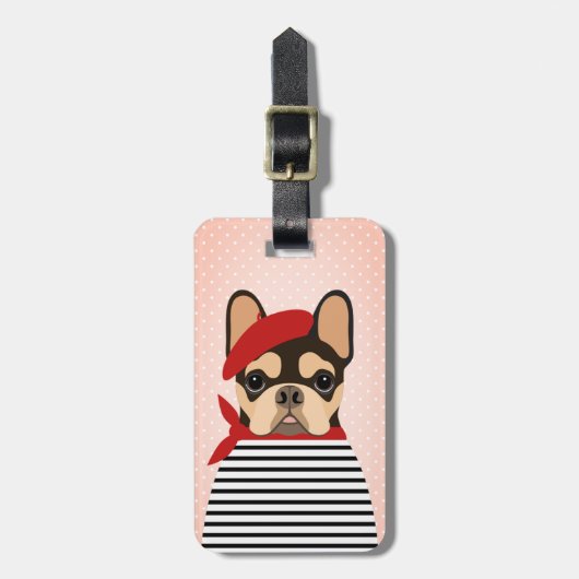 Franse Buldog Bagage Labels (Voorkant verticaal)