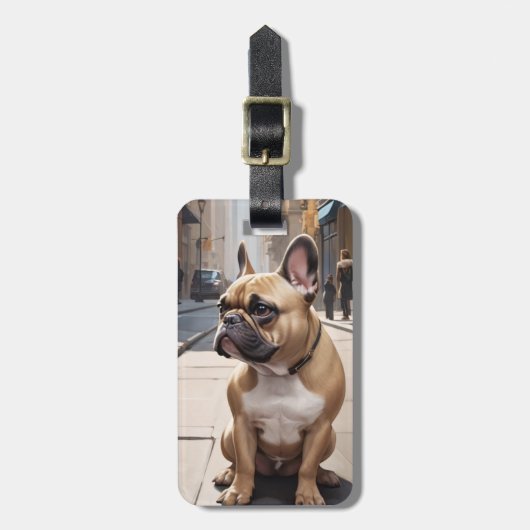 Franse Buldog Bagage Labels (Voorkant verticaal)