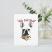 Franse buldog Bah Humbug Briefkaart (Staand voorkant)