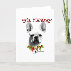 Franse buldog Bah Humbug Feestdagen Kaart