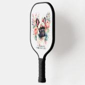 Franse buldog bloemen pickleball franchie kisses pickleball paddle (Links)
