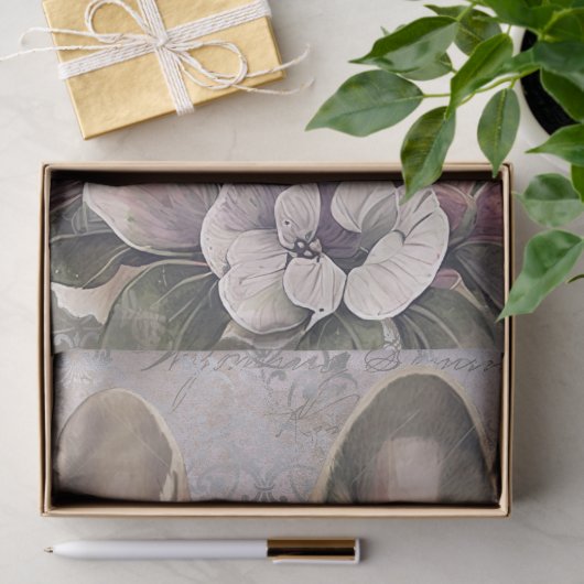 Franse buldog bloemenhond tissuepapier (Geschenk)