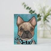 FRANSE BULDOG BRIEFKAART (Staand voorkant)