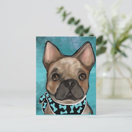 FRANSE BULDOG         BRIEFKAART (Staand voorkant)