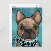 FRANSE BULDOG BRIEFKAART (Voorkant / Achterkant)