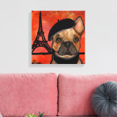 FRANSE BULDOG CANVAS AFDRUK (Insitu (Woonkamer))