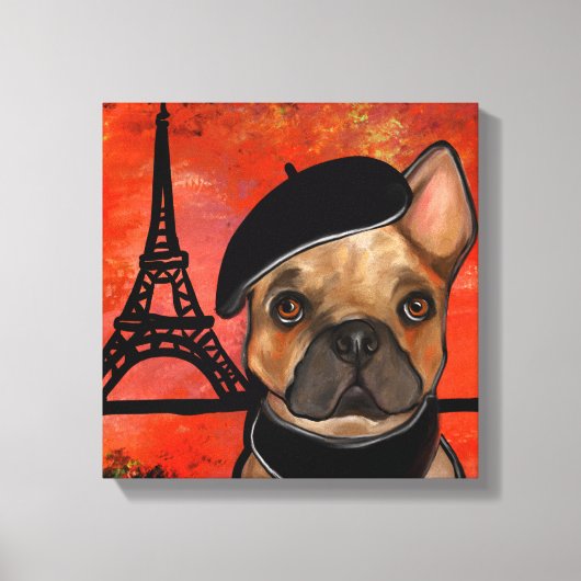 FRANSE BULDOG CANVAS AFDRUK (Voorkant)