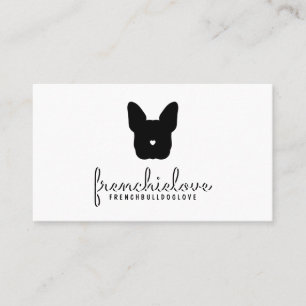 Franse buldog cute logo eenvoudig huisdier oppasse visitekaartje