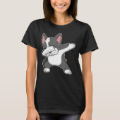 Franse buldog dabbing franchie hond dab dans t-shirt (Voorkant)