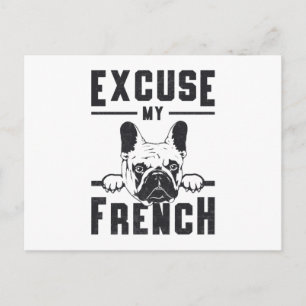 Franse buldog excuseer mijn franse grappige cadea briefkaart