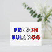 Franse buldog flg in naam briefkaart (Staand voorkant)