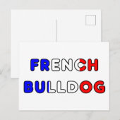 Franse buldog flg in naam briefkaart (Voorkant / Achterkant)
