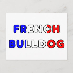 Franse buldog flg in naam briefkaart