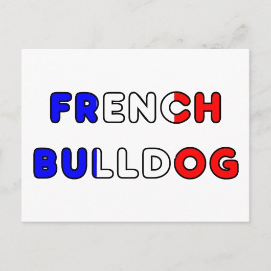 Franse buldog flg in naam briefkaart (Voorkant)