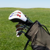 Franse buldog flg in naam golfheadcover (Insitu)