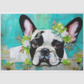 Franse buldog franchie decoupage weefsel papier (Voorkant)