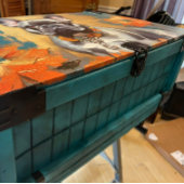 Franse buldog franchie decoupage weefsel papier