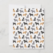 Franse buldog franchies notitiekaartje (Achterkant)