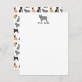 Franse buldog franchies notitiekaartje (Voorkant / Achterkant)