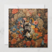 Franse buldog franchise tuin tapijt verjaardag bedankkaart (Voorkant)