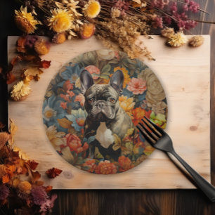 Franse buldog franchise tuin tapijt verjaardag papieren bordje