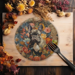 Franse buldog franchise tuin tapijt verjaardag papieren bordje