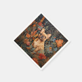 Franse buldog franchise tuin tapijt verjaardag servet (Hoek)