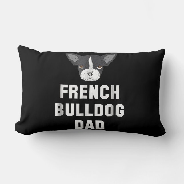 Franse buldog | Franse buldog vader Kussen (Voorkant)