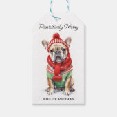 Franse buldog gepersonaliseerd Hondenliefhebber ke Cadeaulabel (Voorkant)