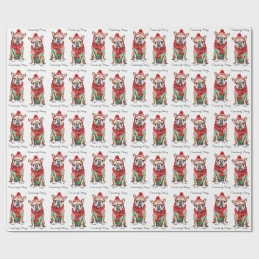 Franse buldog gepersonaliseerd Hondenliefhebber ke Cadeaupapier (Vlak)