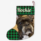 Franse buldog gepersonaliseerd kleine kerstsok (Achterkant)