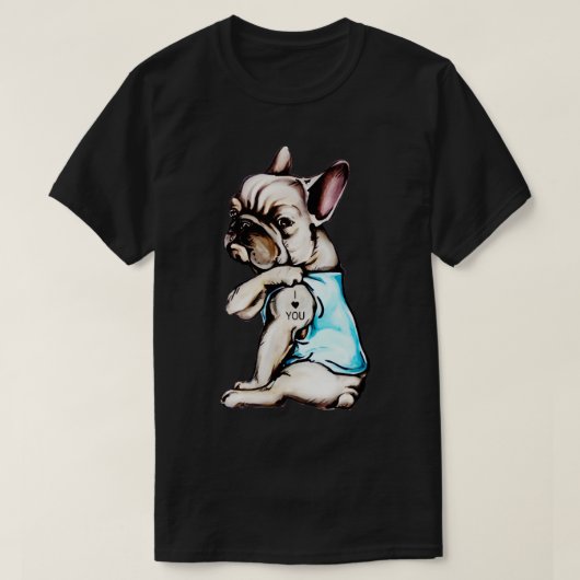 Franse buldog grappig shirt (Design voorkant)