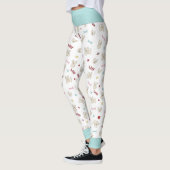 Franse buldog harten met een poot van een dwerghon leggings (Links)
