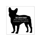 Franse buldog hond adres stempel (Afrduk)