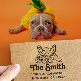 franse buldog hond eigenaar cadeau retour  zelfinktende stempel