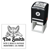 franse buldog hond eigenaar cadeau retour  zelfinktende stempel (In situ)