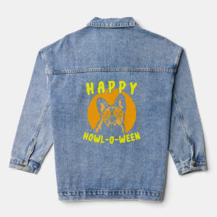 Franse buldog hond franse kostuum denim jacket