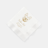 Franse buldog hond gepersonaliseerde Drinken op mi Servet (Hoek)