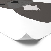 Franse buldog hond met bloemkroon Kinder Poster (Hoek)