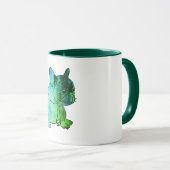 Franse buldog hond puppy Waterverf kunst Mok (Voorkant rechts)