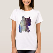 Franse buldog hond puppy Waterverf kunst Shirt (Voorkant)