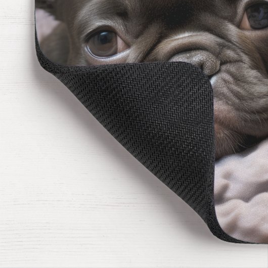 Franse buldog huisdier schoonheid warme knuffel vr muismat (Hoek)